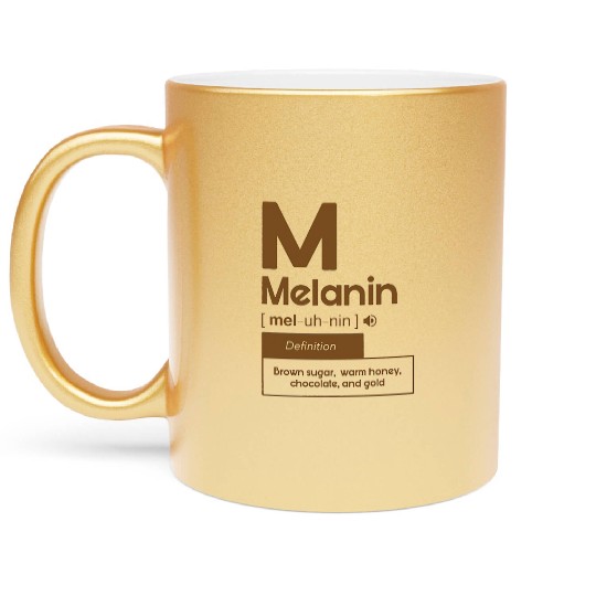 Melanin Definition Brown Sugar Warm Honey Metallic Mugs