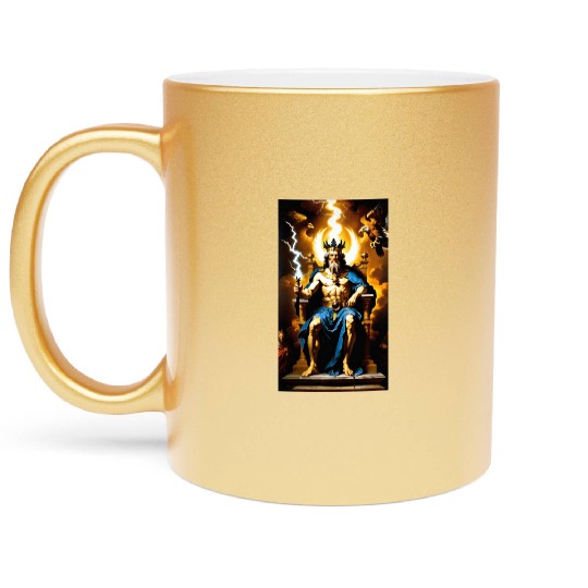 Zeus Jupiter Greek Mythology Gods Baroque Metallic Mugs