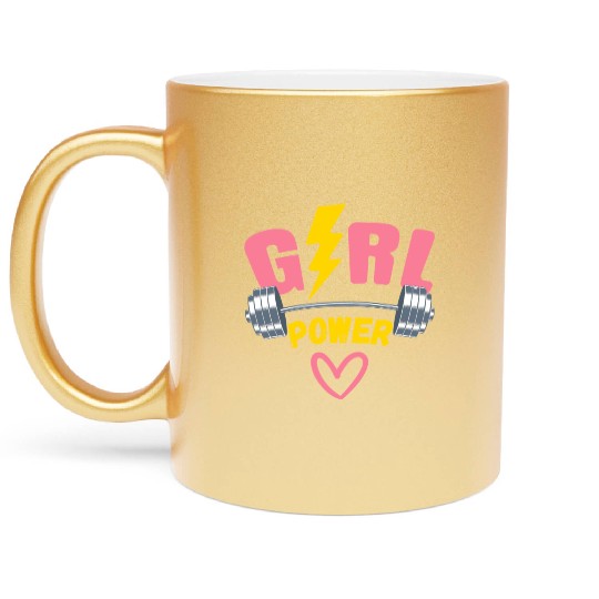 Girl Power– Gym & Workout Motivation Metallic Mugs