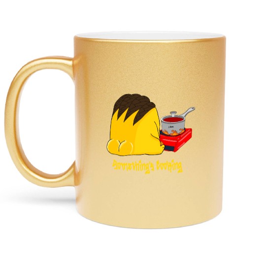 somethings cooking Metallic Mugs