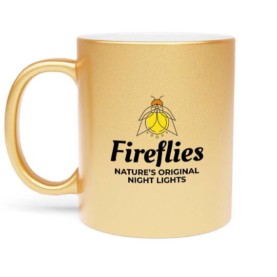 Fireflies Firefly Lightning Bug Insect Collector Metallic Mugs
