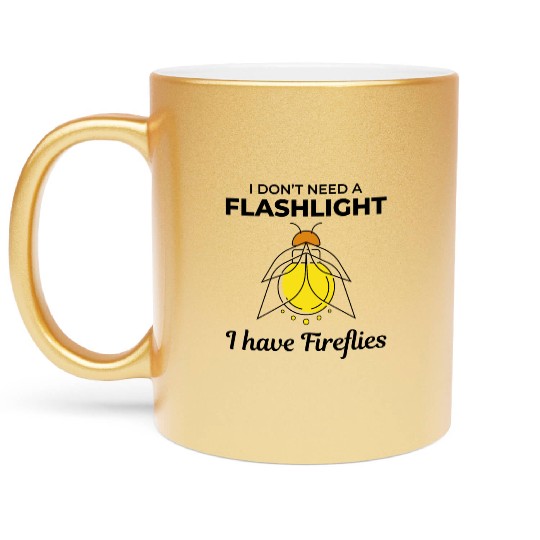 Fireflies Firefly Lightning Bug Insect Collector Metallic Mugs