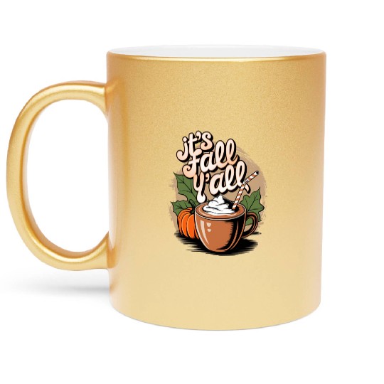 Pumpkin spice latte Metallic Mugs