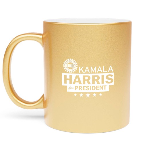 Uaw Kamala Harris For President 2024 Metallic Mugs