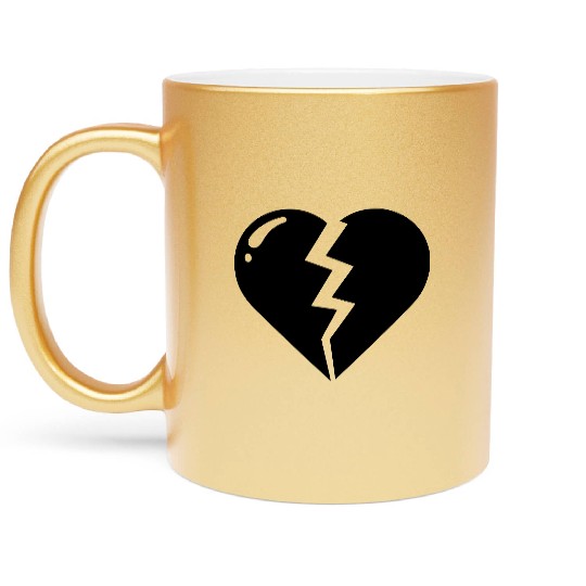 Heart broken hearts vector path16 Metallic Mugs