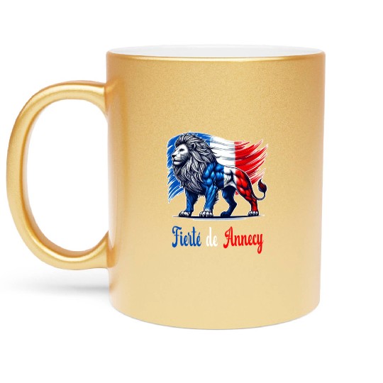 The proud Annecy flag design Metallic Mugs