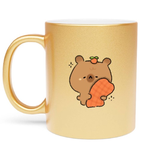 Sleepy Capybara Metallic Mugs
