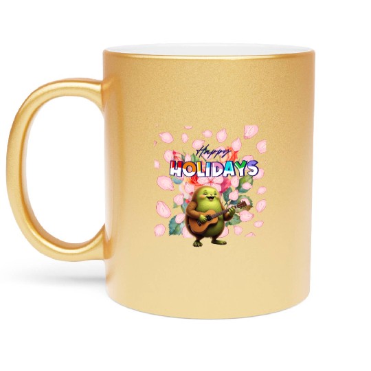 Happy holidays Metallic Mugs