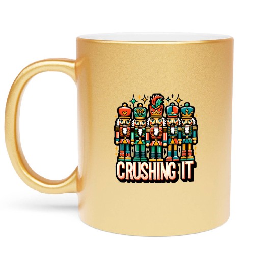 Crushin It: Nutcracker Christmas Apparel for Metallic Mugs