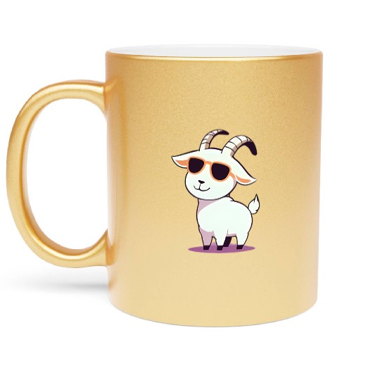 The goat Metallic Mugs
