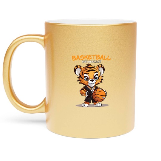 Basketball Enthusiast Metallic Mugs