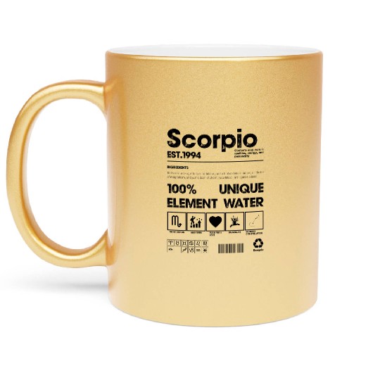 Scorpio zodiac 1994 Metallic Mugs