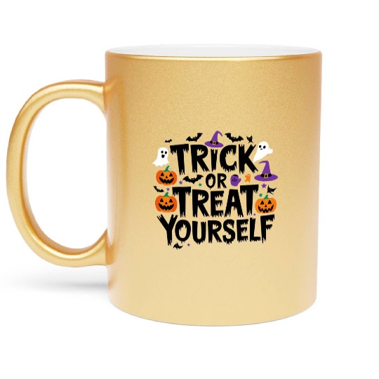 Trick or Treat Yourself Metallic Mugs