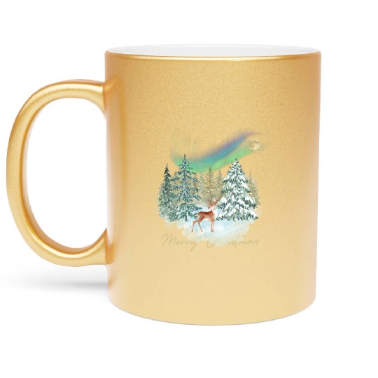 Christmas feeling winter wonderland with nordic Metallic Mugs