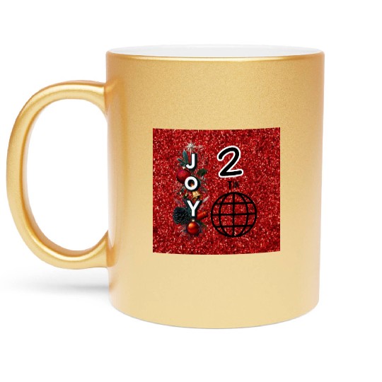 Joy to the World Metallic Mugs