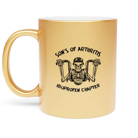 Sons Of Arthritis Biker LIKE US ON FACEBOOK Metallic Mugs