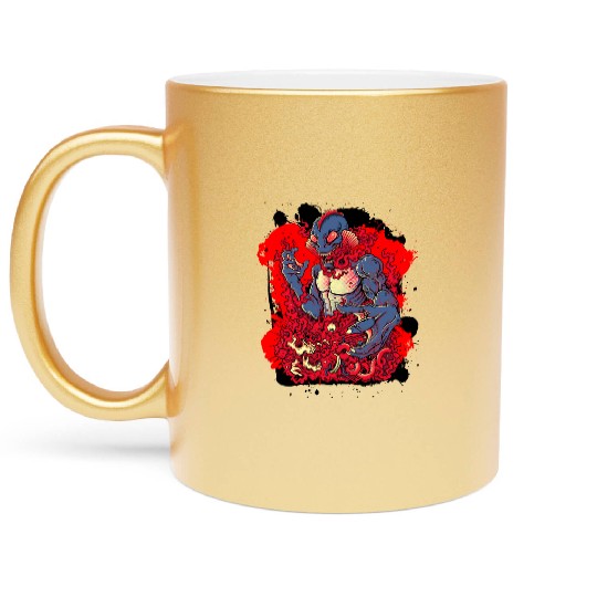 Fantasy Horror Creature - Death Lagoon Metallic Mugs