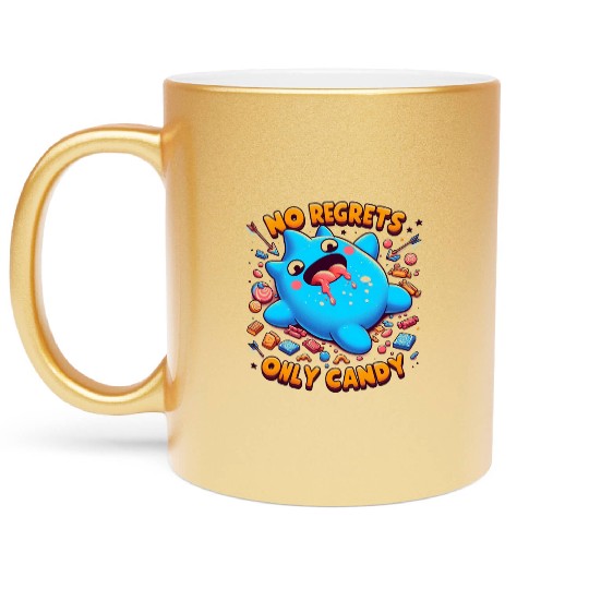 Stitch Halloween No Regrets Only Candy Metallic Mugs