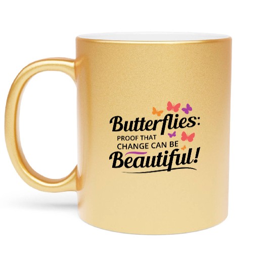 Butterfly Butterflies Insect Collector Entomology Metallic Mugs
