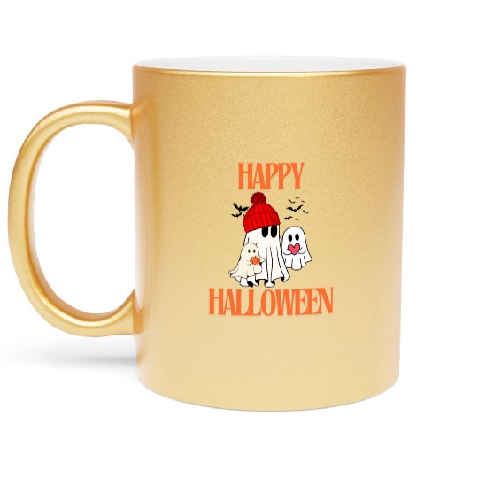 Happy and Scary Halloween Funny Gifts Metallic Mugs