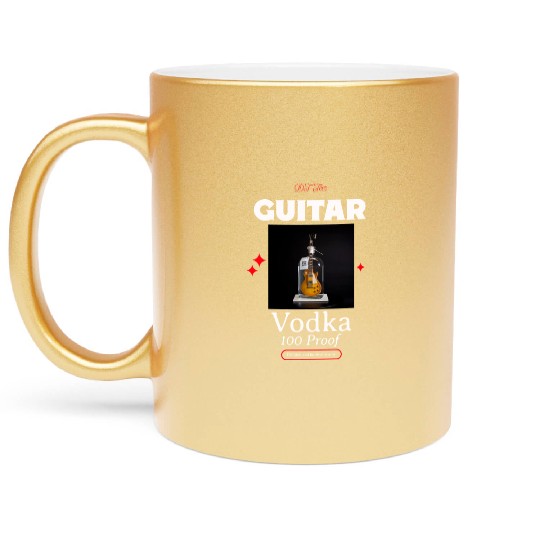 Guitar Vodka Metallic Mugs