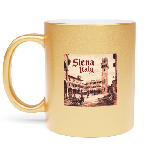Siena Italy Metallic Mugs
