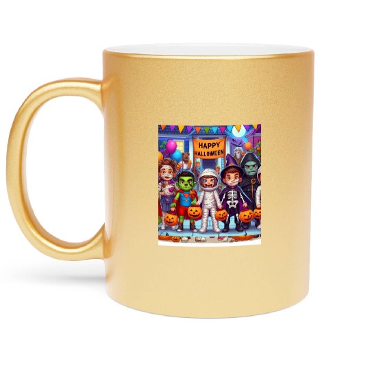 Happy Halloween Metallic Mugs
