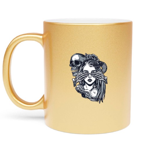 Chicano Street Art Metallic Mugs