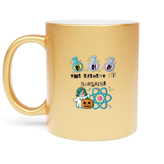 Chemistry Boo The Element Of Surprise Chemist Hall Metallic Mugs