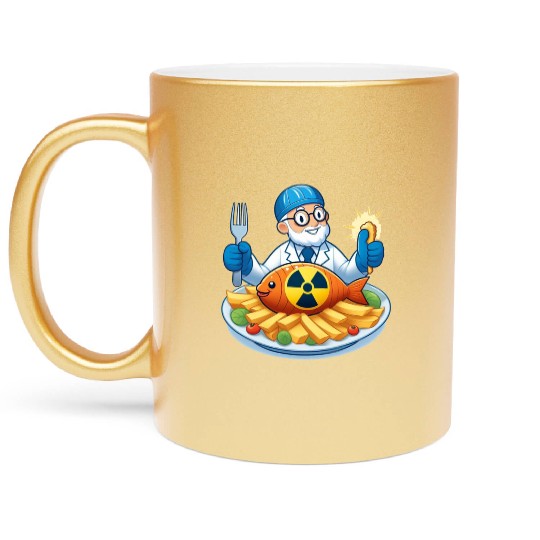 Fission Chips Science Fun Physics Humor Metallic Mugs