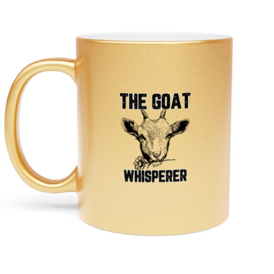 The Goat Whisperer Funny Goat Lover Farmer Gift Metallic Mugs