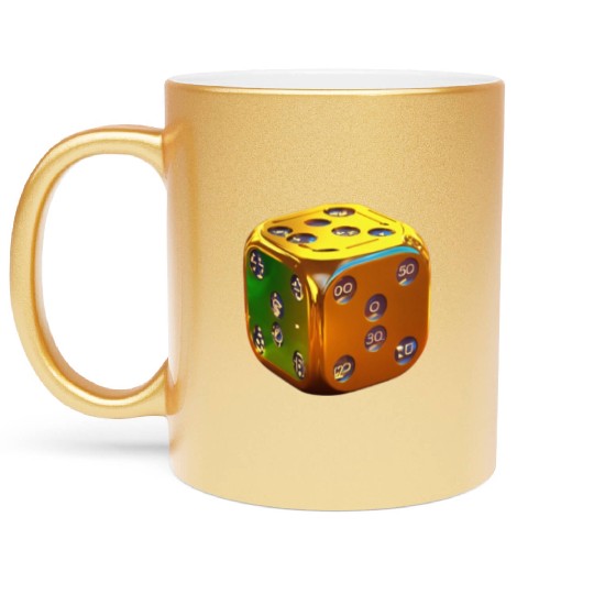 Dice Game Boy Casino 3D Art Metallic Mugs