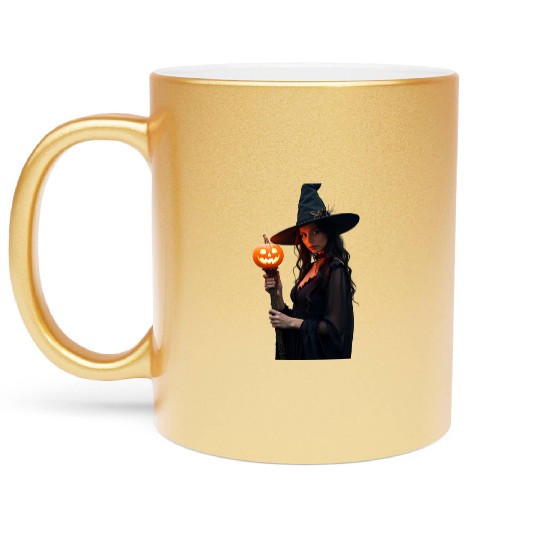 Pumpkin Spell Lantern Metallic Mugs
