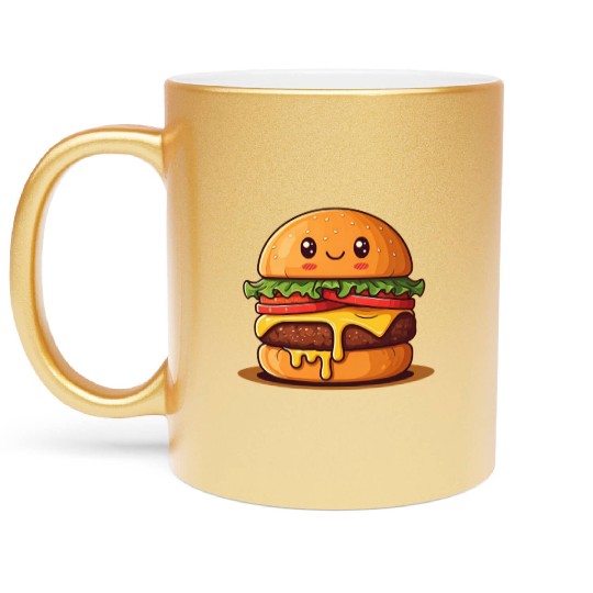 Happy Burger Delight Metallic Mugs