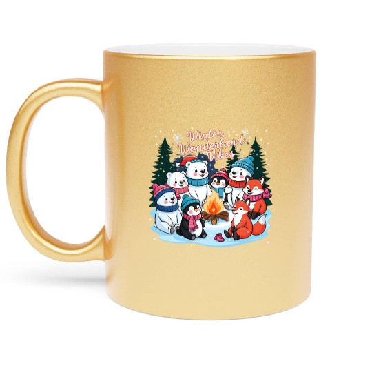 Winter Wonderland Snowflake Metallic Mugs