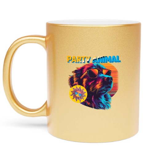 Party Animal Vintage Metallic Mugs