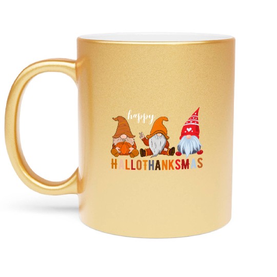 HalloThanksMas Metallic Mugs