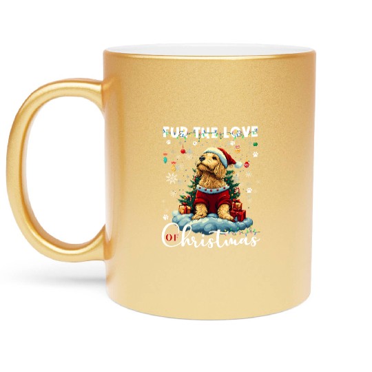 Golden Retriever Christmas Tree Decorations Dog Metallic Mugs