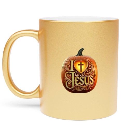 i love jesus Metallic Mugs
