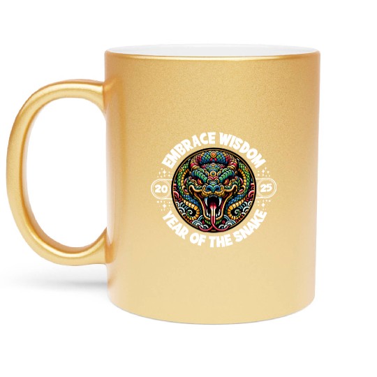 Embrace Wisdom 2025 Year of the Snake Metallic Mugs