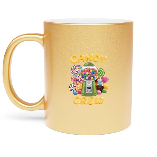 Candy Security Crew Lollipop Gummy Sweet Birthday Metallic Mugs
