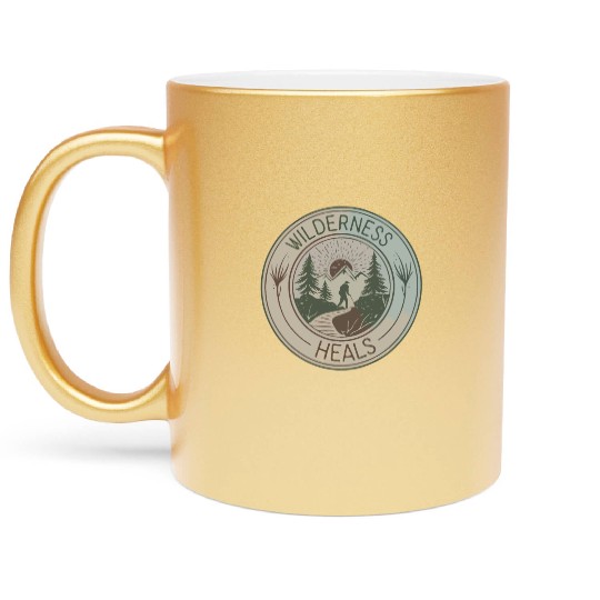 Wilderness Heals - Hiking for Mental Health Metallic Mugs