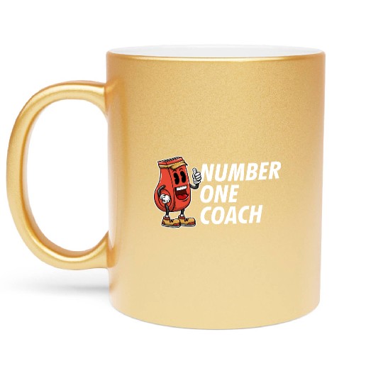 Number One Coach Motivational Quote Coaching Inspi Metallic Mugs