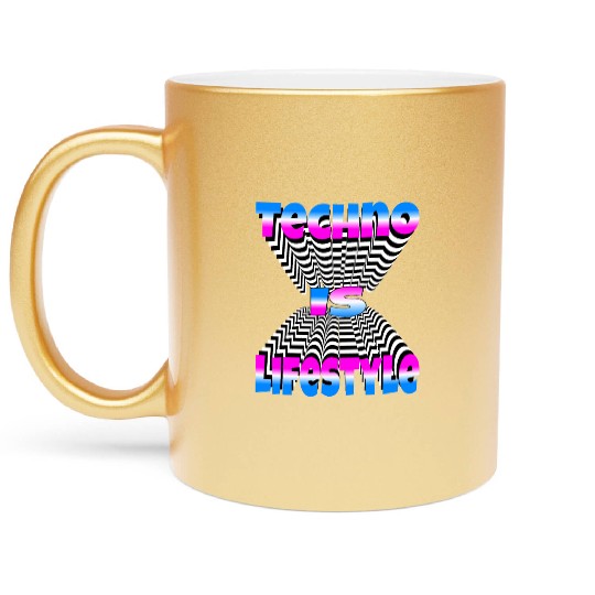 Techno Is Lifestyle Metallic Mugs