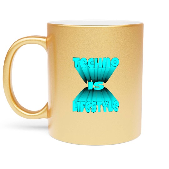 Techno Is Lifestyle Metallic Mugs