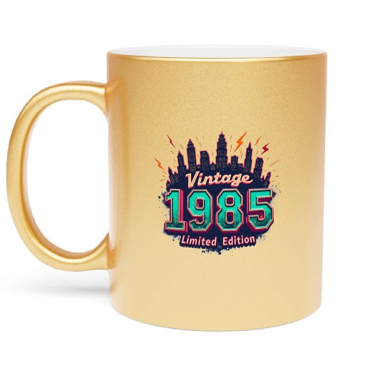 vintage 1985 limited edition Metallic Mugs