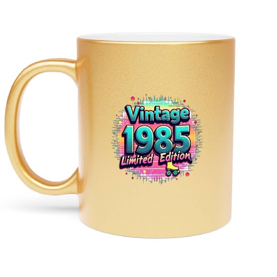 vintage 1985 limited edition Metallic Mugs