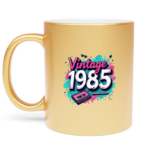 vintage 1985 limited edition Metallic Mugs