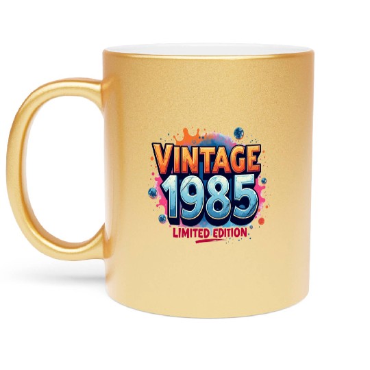 vintage 1985 limited edition Metallic Mugs