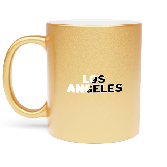 Los Angeles Black n White Metallic Mugs